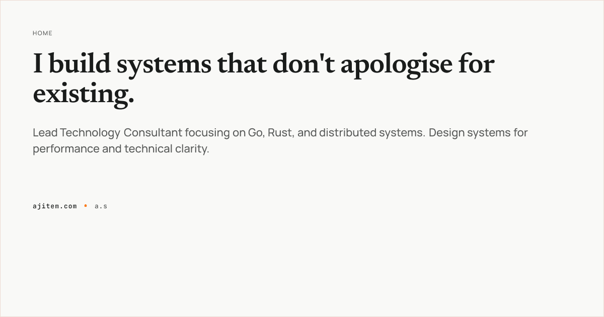 Ajitem Sahasrabuddhe | Lead Technology Consultant & Full-Stack Engineer